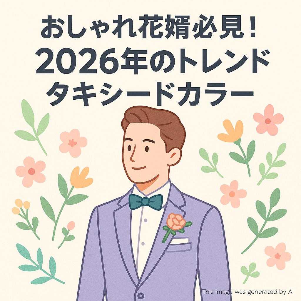 おしゃれ花婿必見!2026年のトレンドタキシードカラー