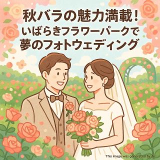 秋バラの魅力満載！いばらきフラワーパークで夢のフォトウェディング