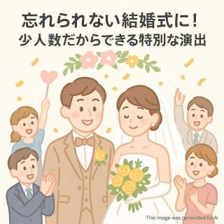 忘れられない結婚式に！少人数だからできる特別な演出