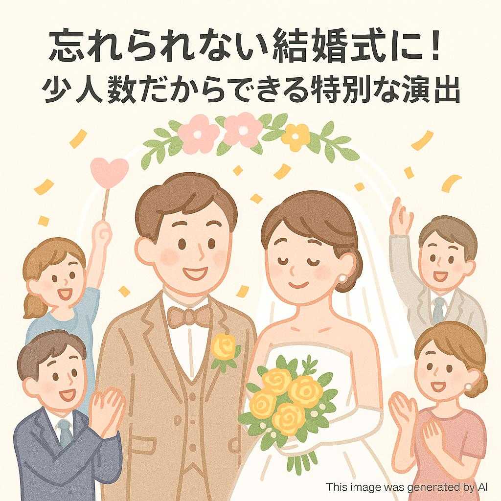 忘れられない結婚式に！少人数だからできる特別な演出