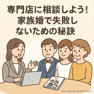 専門店に相談しよう！家族婚で失敗しないための秘訣