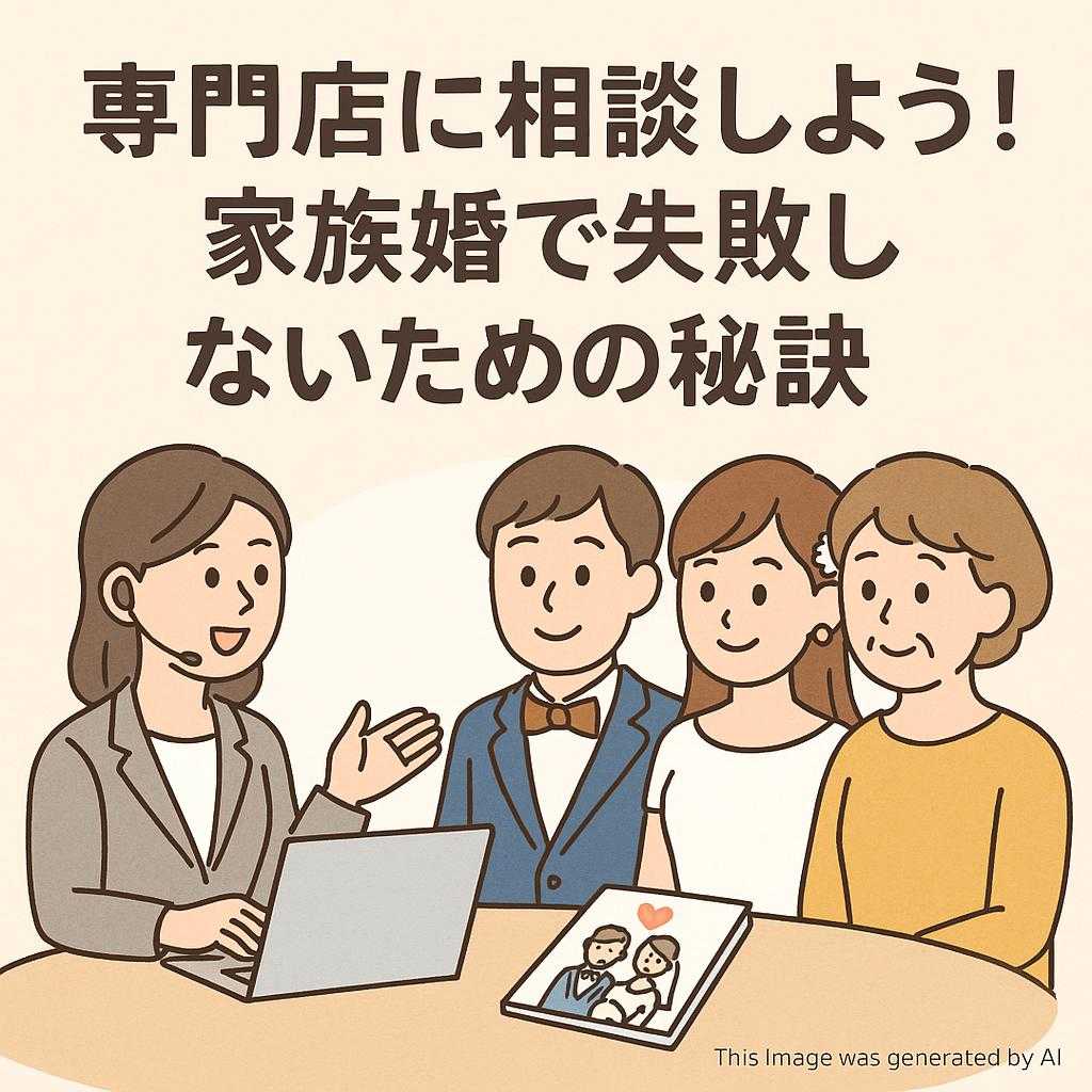 専門店に相談しよう！家族婚で失敗しないための秘訣