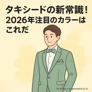 タキシードの新常識！2026年注目のカラーはこれだ