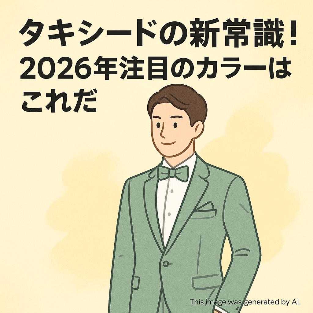 タキシードの新常識!2026年注目のカラーはこれだ