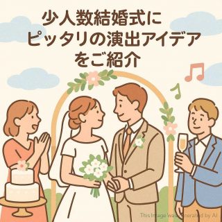 少人数結婚式にピッタリの演出アイデアをご紹介