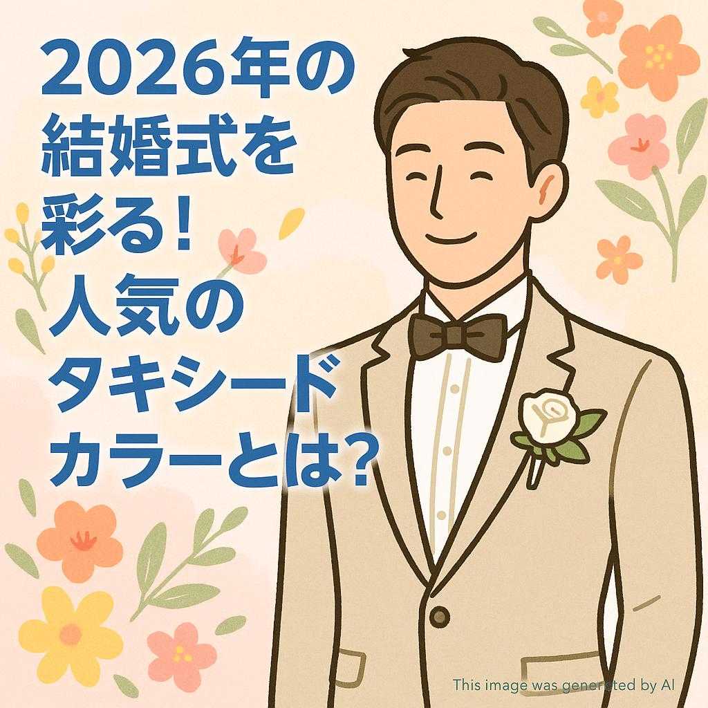 2026年の結婚式を彩る!人気のタキシードカラーとは?