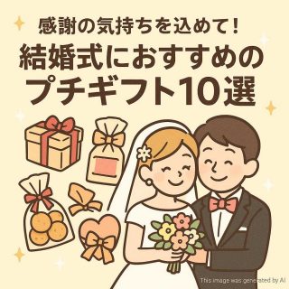感謝の気持ちを込めて！結婚式におすすめのプチギフト10選