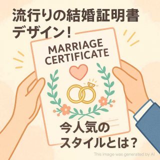 流行りの結婚証明書デザイン！今人気のスタイルとは？