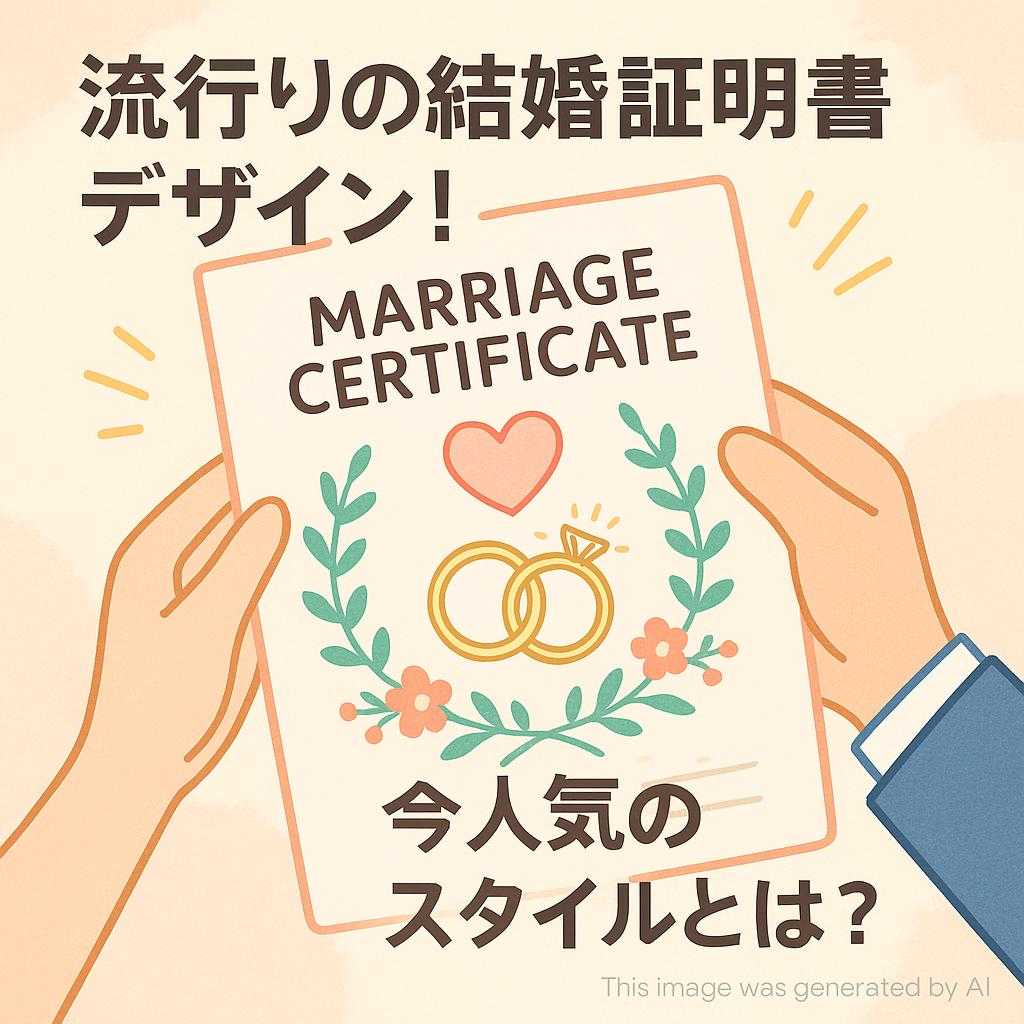 流行りの結婚証明書デザイン!今人気のスタイルとは?