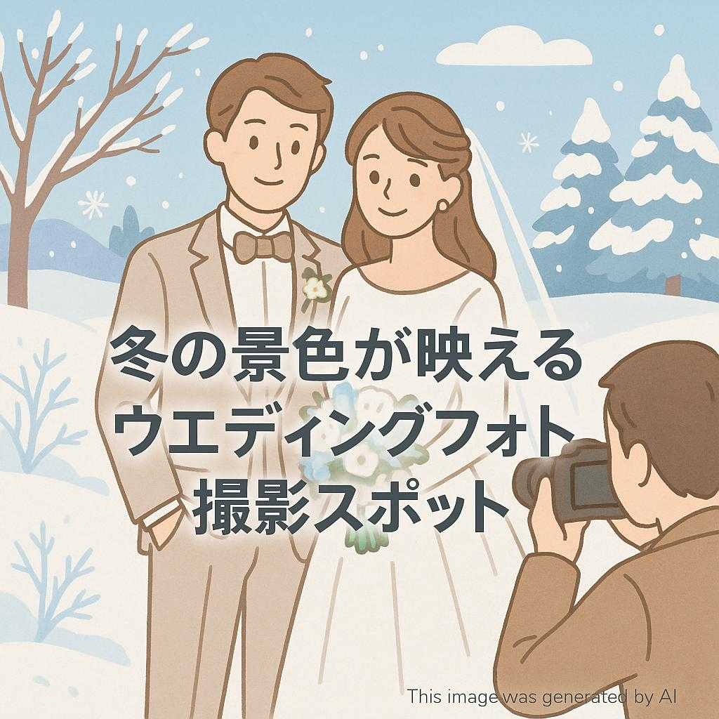 冬の景色が映えるウエディングフォト撮影スポット